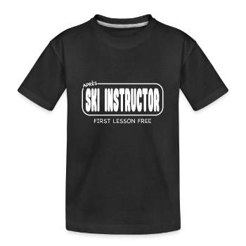 MONITEUR DE SKI APRES - T-shirt bio Premium Enfant - noir - Devant