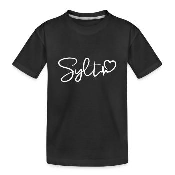 Sylt Heartbeat Mer du Nord Sylt - T-shirt bio Premium Enfant - noir - Devant