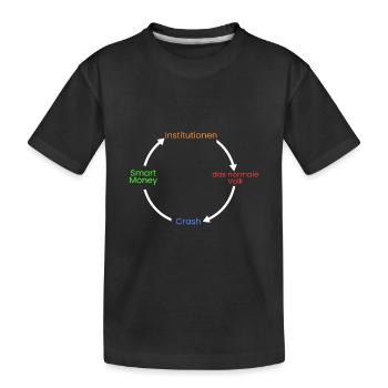 Smart Money > Institution > - Kids' Premium Organic T-Shirt - black - Front