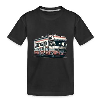 Camping en camping-car - T-shirt bio Premium Enfant - noir - Devant