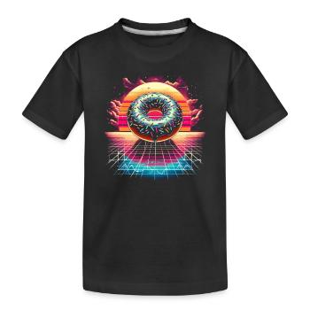 Süßer Donut - Das perfekte Geschenk - Kinder Premium Bio T-Shirt - Schwarz - Vorne