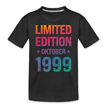 Limited Edition 25 Geburtstag Party Jahrgang 1999 - Kinder Premium Bio T-Shirt - Schwarz - Vorne