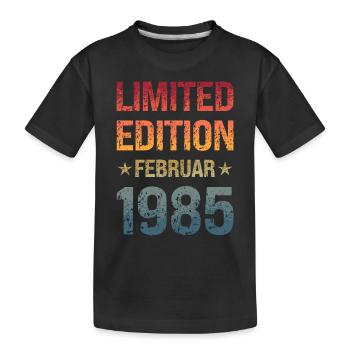 Limited Edition Birthday Party Vintage 1985 - Kids' Premium Organic T-Shirt - black - Front