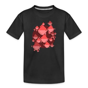 Essaim de poissons rouges - T-shirt bio Premium Enfant - noir - Devant