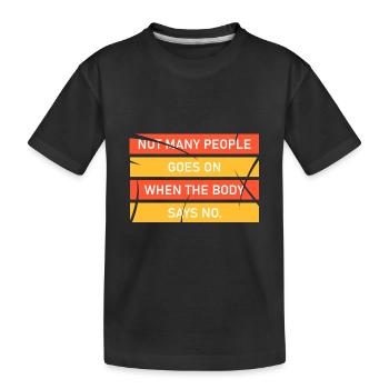 NICHT AUFGEBEN - Kinder Premium Bio T-Shirt - Schwarz - Vorne