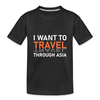 Voyage en Asie - T-shirt bio Premium Enfant - noir - Devant