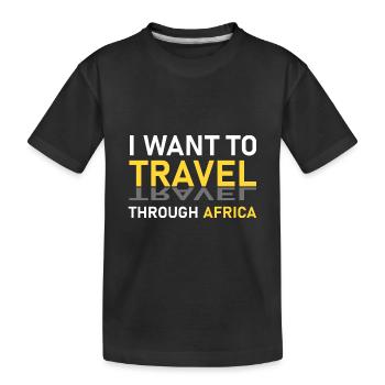 Voyage en Afrique - T-shirt bio Premium Enfant - noir - Devant