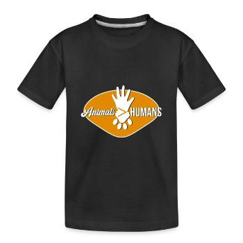 Animaux > humains - T-shirt bio Premium Enfant - noir - Devant