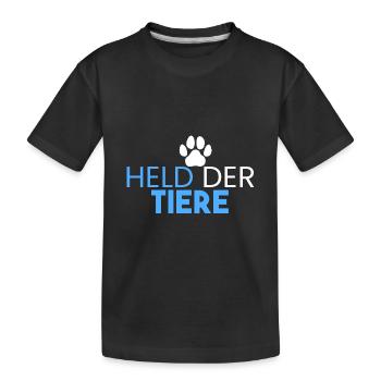 Held der Tiere - Kinder Premium Bio T-Shirt - Schwarz - Vorne