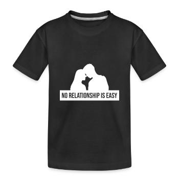 Keine Beziehung ist einfach - Kinder Premium Bio T-Shirt - Schwarz - Vorne