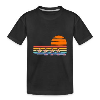 Aviron Femmes sans barreur Quatre - T-shirt bio Premium Enfant - noir - Devant