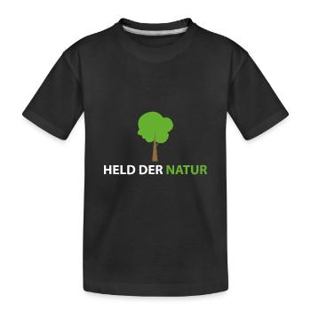 Held der Natur - Kinder Premium Bio T-Shirt - Schwarz - Vorne
