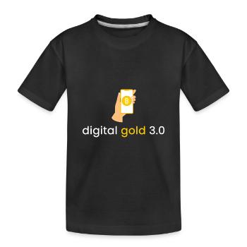digitales Gold 3.0 - Kinder Premium Bio T-Shirt - Schwarz - Vorne