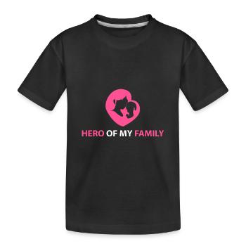 Héros de ma famille - T-shirt bio Premium Enfant - noir - Devant