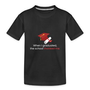 Als ich meinen Abschluss machte - Kinder Premium Bio T-Shirt - Schwarz - Vorne