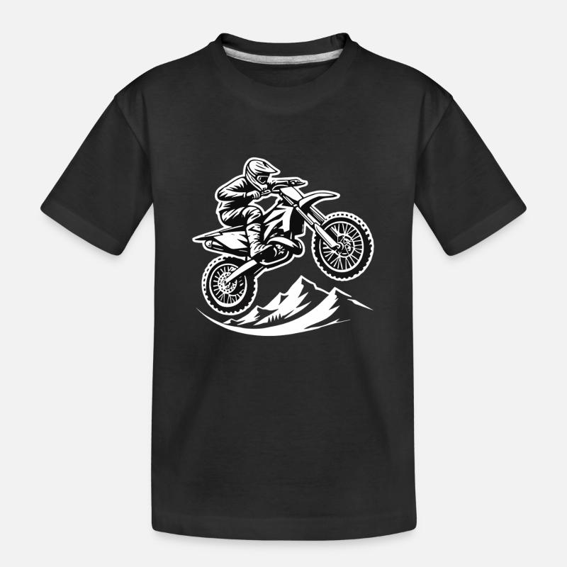 Motorcross - Kinder Premium Bio T-Shirt - Schwarz
