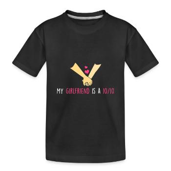 Ma copine est un 10/10 - T-shirt bio Premium Enfant - noir - Devant