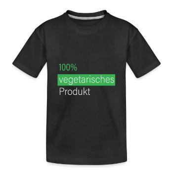 100% vegetarisches Produkt - Kinder Premium Bio T-Shirt - Schwarz - Vorne