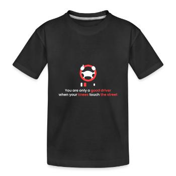 Knie auf der Straße! - Kinder Premium Bio T-Shirt - Schwarz - Vorne
