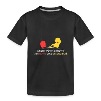 Quand je vois un film - T-shirt bio Premium Enfant - noir - Devant