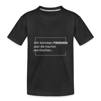 Wenn wir hätten gewinnen können... - Kinder Premium Bio T-Shirt - Schwarz - Vorne