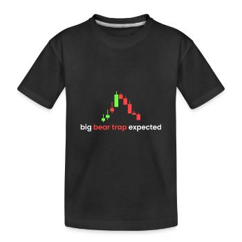 Big bear expected - Kids' Premium Organic T-Shirt - black - Front