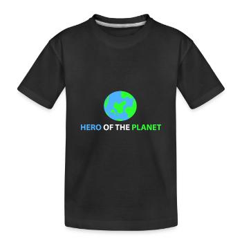Héros de la planète - T-shirt bio Premium Enfant - noir - Devant