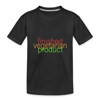 vegetarian finished product - Kids' Premium Organic T-Shirt - black - Front