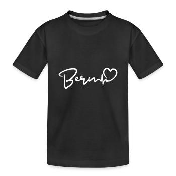 Bern Herzschlag - Kinder Premium Bio T-Shirt - Schwarz - Vorne