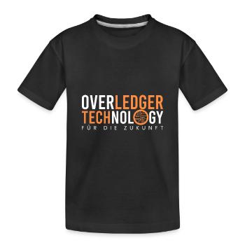 Overledger Technologie - Kinder Premium Bio T-Shirt - Schwarz - Vorne