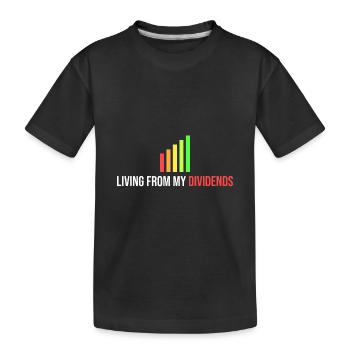 vivre de mon dividende - T-shirt bio Premium Enfant - noir - Devant