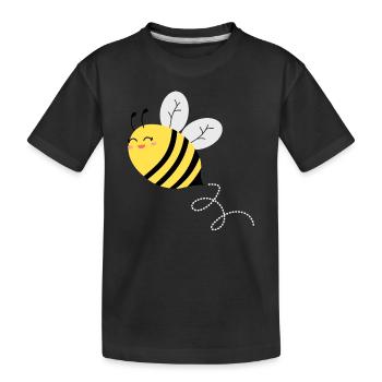 Honig Bienen Imker Kind Insekt Natur Süß Baby - Kinder Premium Bio T-Shirt - Schwarz - Vorne