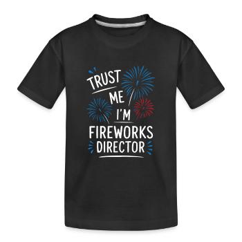 Pyrotechniker Feuerwerk Pyrotechnik - Kinder Premium Bio T-Shirt - Schwarz - Vorne