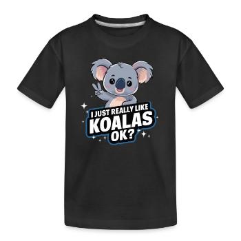 Koala Koala Koala Ours Koala Animal - T-shirt bio Premium Enfant - noir - Devant
