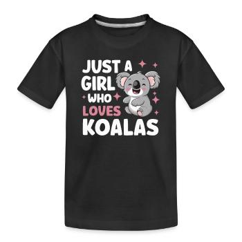 Koala Koala Koala Ours Koala Animal - T-shirt bio Premium Enfant - noir - Devant