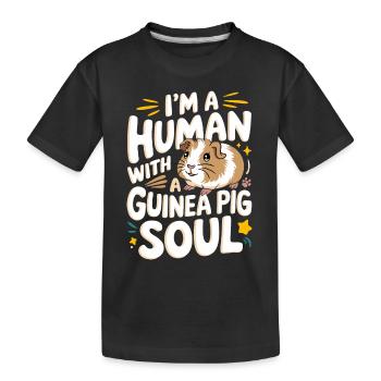 Meerschweinchen - Kinder Premium Bio T-Shirt - Schwarz - Vorne