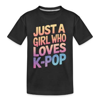 Musique K-Pop Pop Coréenne - T-shirt bio Premium Enfant - noir - Devant