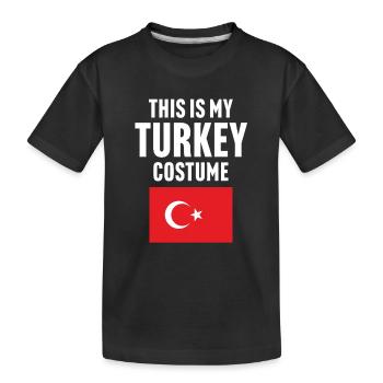 C’est mon costume de dinde - T-shirt bio Premium Enfant - noir - Devant