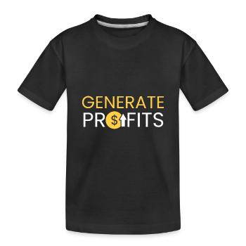 Gewinne erwirtschaften - Kinder Premium Bio T-Shirt - Schwarz - Vorne