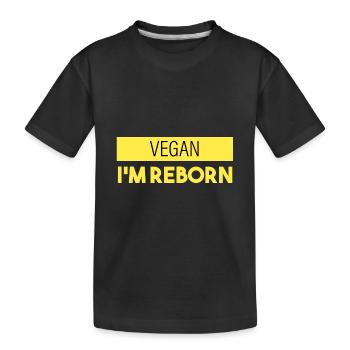végétalien - Je suis né de nouveau - T-shirt bio Premium Enfant - noir - Devant