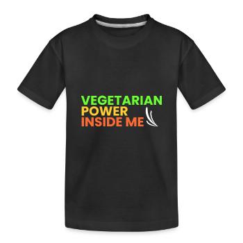le pouvoir végétarien en moi - T-shirt bio Premium Enfant - noir - Devant