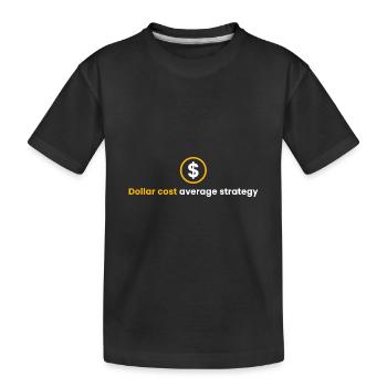 Dollar Cost Average Strategie - Kinder Premium Bio T-Shirt - Schwarz - Vorne