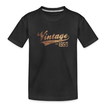 Vintage 1959 - Kids' Premium Organic T-Shirt - black - Front