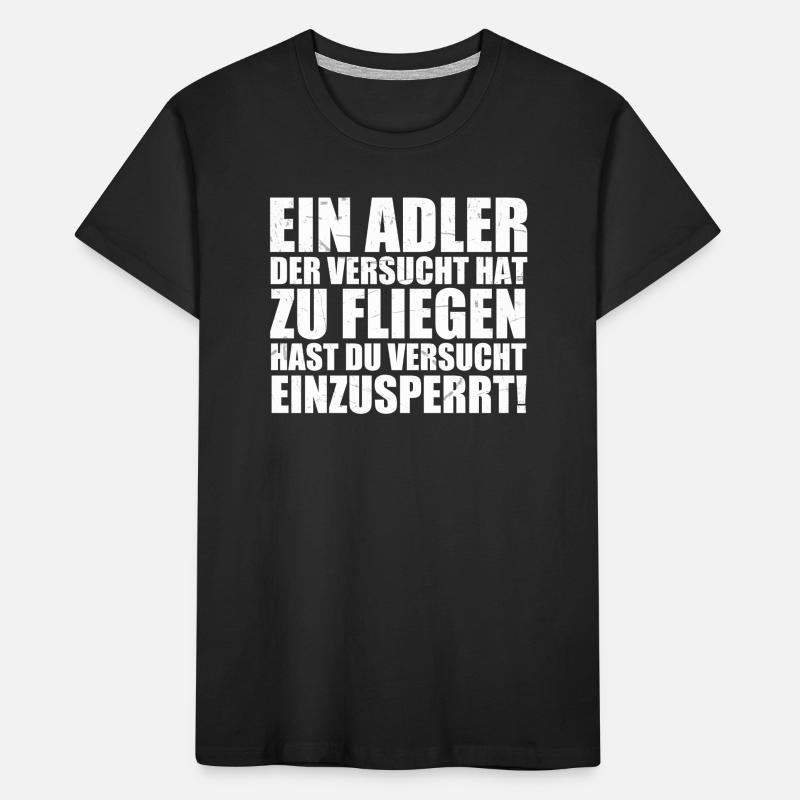 Ein Adler der versucht hat zu fliegen einzusperrt Kinder Premium Bio T-Shirt