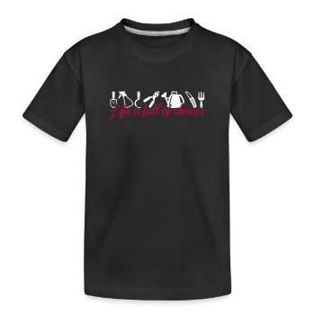 garden - Kids' Premium Organic T-Shirt - black - Front