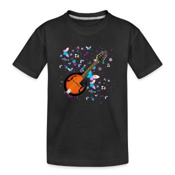 Mandoline - Kinder Premium Bio T-Shirt - Schwarz - Vorne