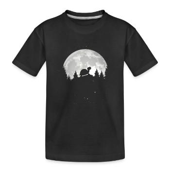 Tortue de la lune - T-shirt bio Premium Enfant - noir - Devant