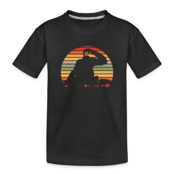 Ortang-Utan - Kinder Premium Bio T-Shirt - Schwarz - Vorne
