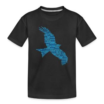 Wanderfalke Geschenk - Kinder Premium Bio T-Shirt - Schwarz - Vorne