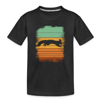 squirrel - Kids' Premium Organic T-Shirt - black - Front